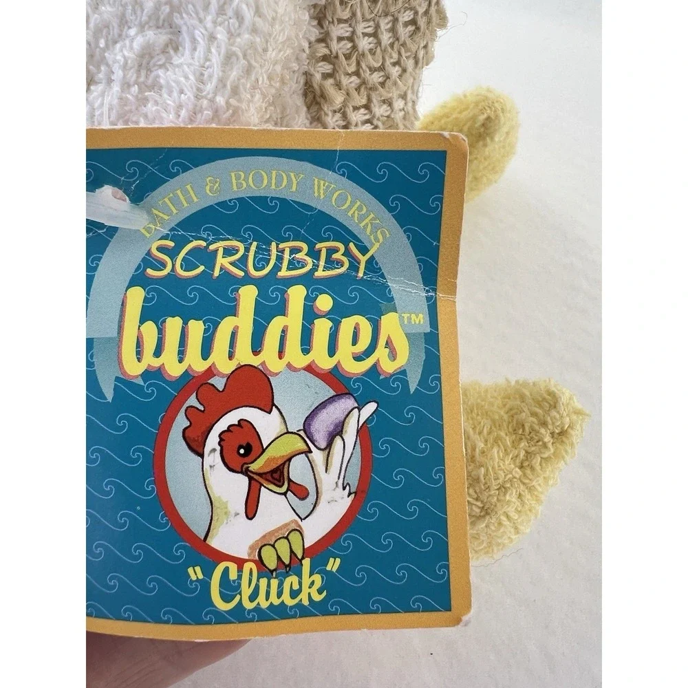 Bath & Body Works Scrubby Buddies Cluck Chicken‎ Farm Plush Washcloth Toy